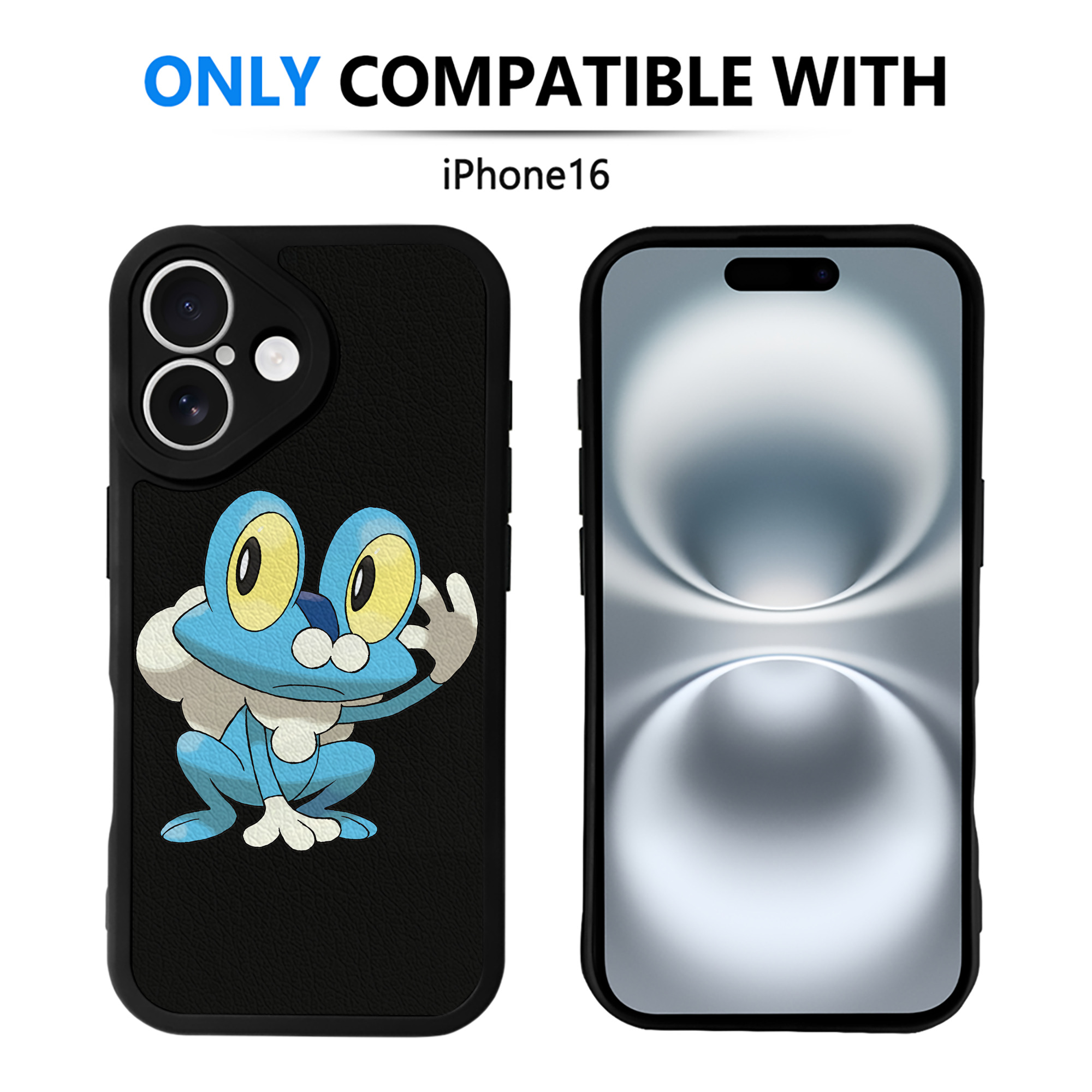 （画像用） ポケットモンスター Pokémon 【iPhone 16シリーズ対応】シリコンスマホケース（レザー調） 材質：シリコン